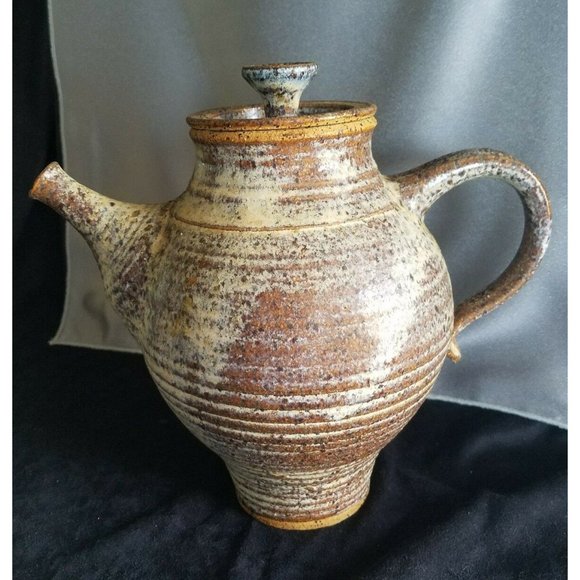 Vintage 1970's Carla Dunaway early Studio Pottery Tea Pot 10" high signed - Picture 5 of 10